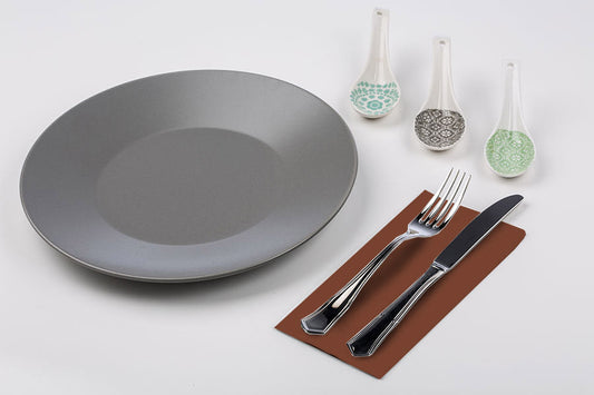 Servilleta PP 40x40 Pleg. 1/8 30ud Chocolate