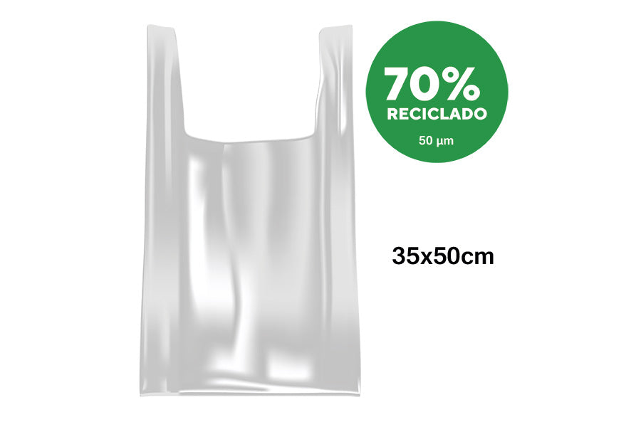 Bolsa PlasT Asa Camiseta  35x50cm Blanca 1KG
