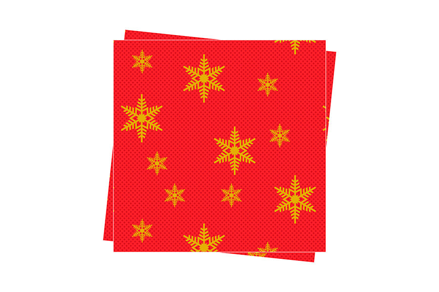 Servilleta 40x40 PP 50uds. Rojo Deco. Estrellas