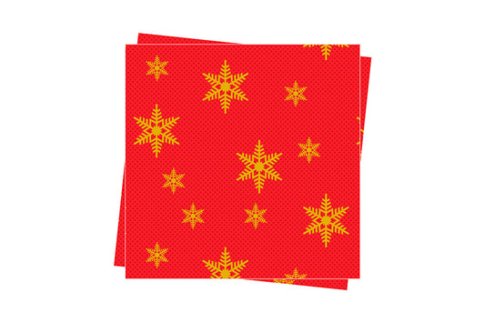 Servilleta 40x40 PP 50uds. Rojo Deco. Estrellas