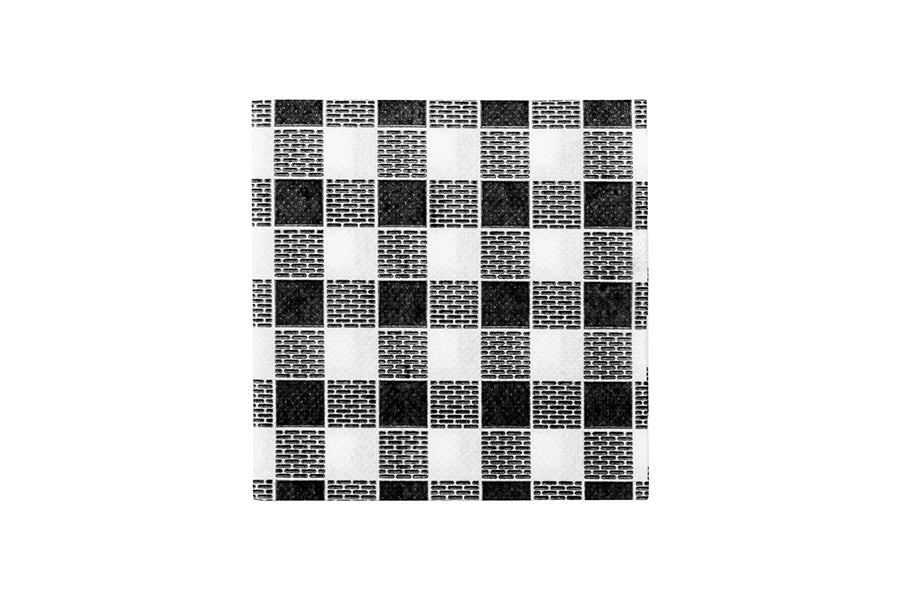 Servilleta Punta Punta 20x20cm Blanca Deco. Vichy