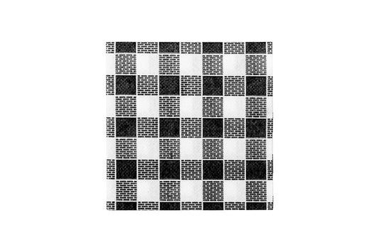 Servilleta Punta Punta 20x20cm Blanca Deco. Vichy