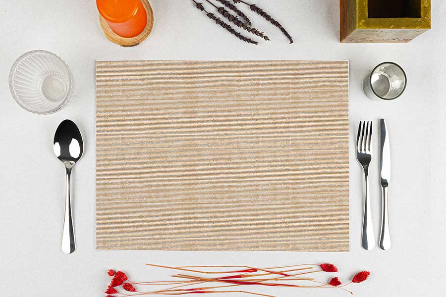 Mantel Cortado Bambulux 30x40cm Deco. Capri Melocotón, 250uds