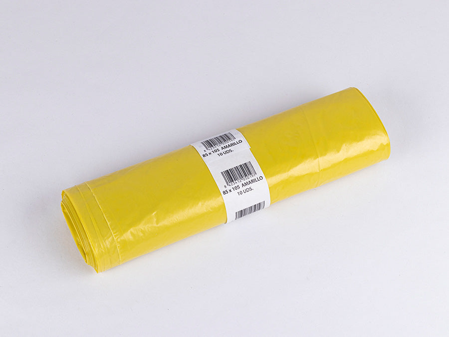 Bolsa Basura 85x105cm G-120 Amarilla, 10uds 30 rollos