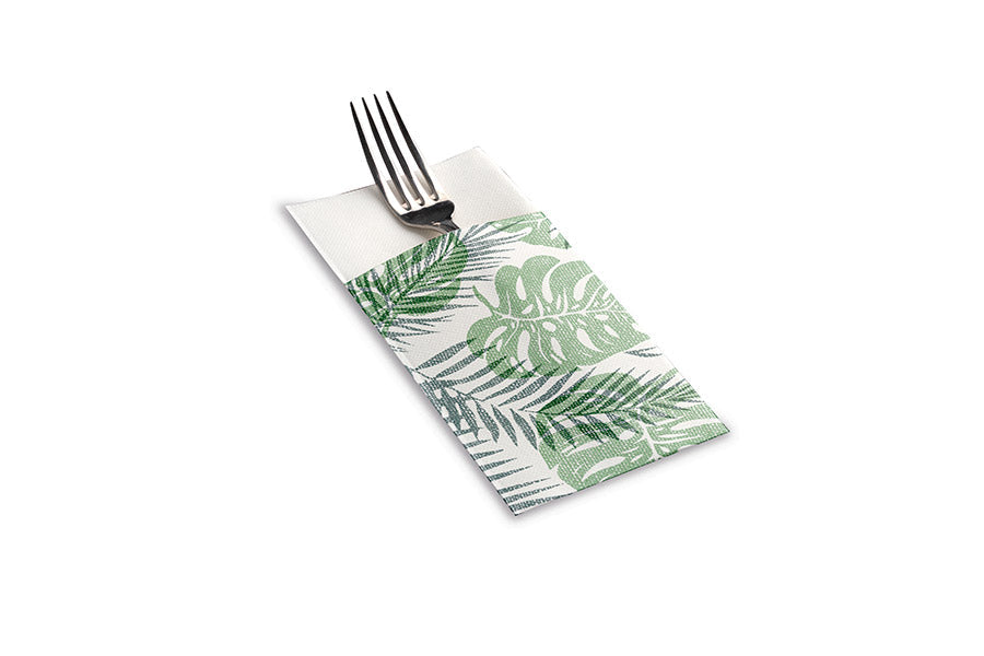 Kangucel Punta Punta 40x40cm Blanco Deco. Monstera, 960uds