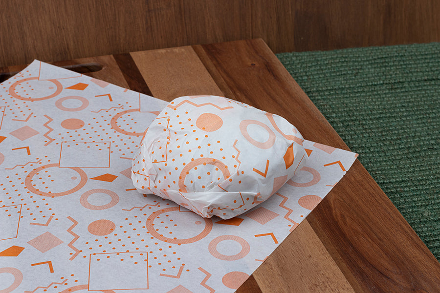 Formato Papel Antigrasa 15x30cm 35gr Deco. Memphis, 6.000uds (Fast Food)