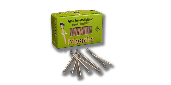 Palillos Redondo funda Celofan 1.000unid