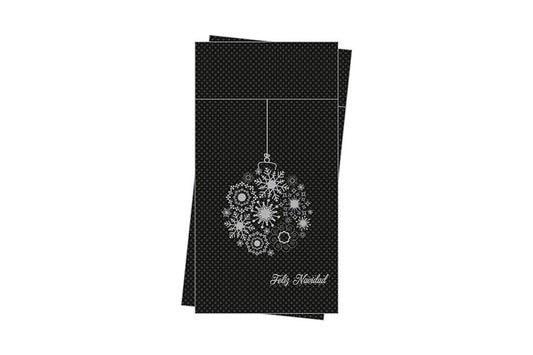 Kanguro 40x40 PP 30uds. Negro Deco. Bola Navidad