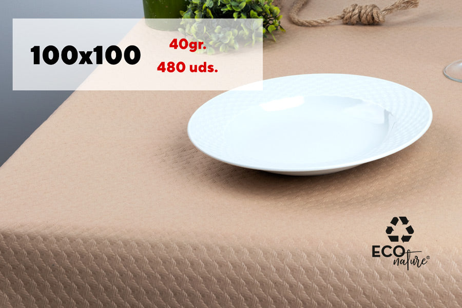 Mantel papel Eco Nature 100x100 40gr. 480uds.