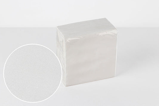Servilleta Punta Punta 33x33cm Blanca, 100uds 16paq