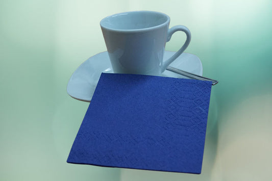 Servilletas 20x20 Cenefa 100ud Azul