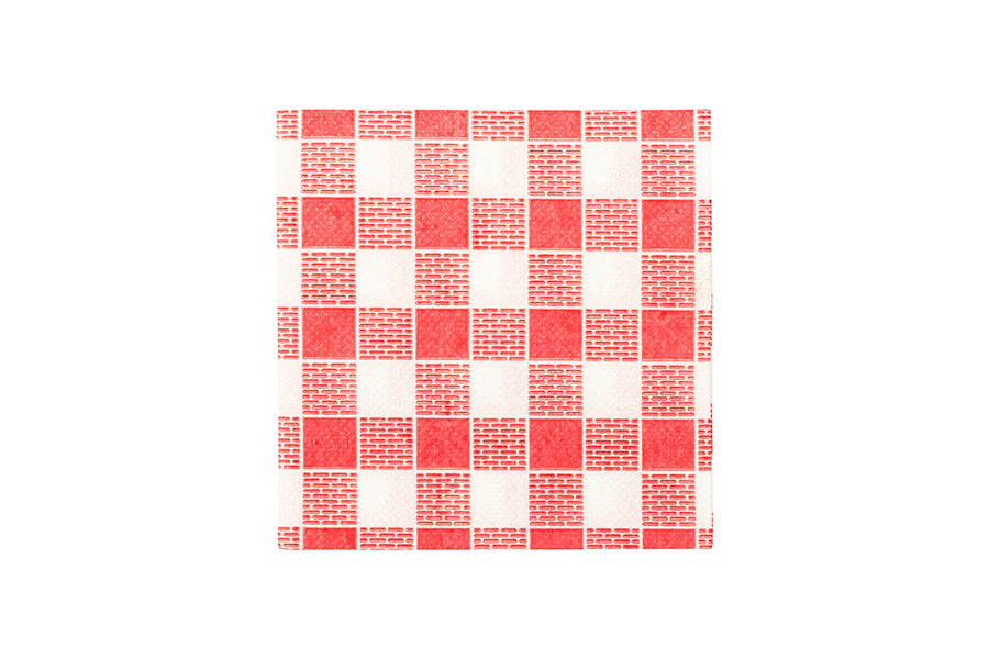 Servilleta Punta Punta 20x20cm Blanca Deco. Vichy