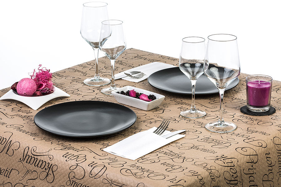 Mantel 120x120cm Eco Nature Deco. Buen Provecho, 300uds (Retractilado con código EAN)