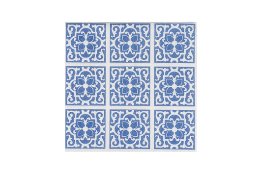 Servilleta Bambutex 40x40cm Deco. Azulejo Agua Mar