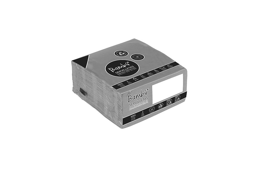 Servilleta 38x38 Punta Punta 50ud. GRIS