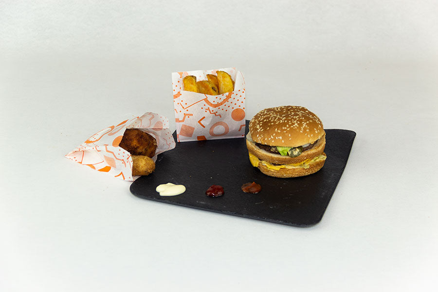 Bolsa Papel Antigrasa 9+5x10cm 35gr Deco. Memphis, 2.000uds