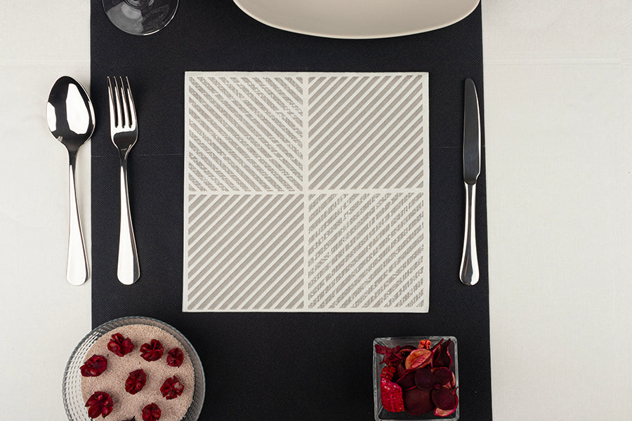 Servilleta Bambulux 40x40cm Deco. Diagonal Agua Ma