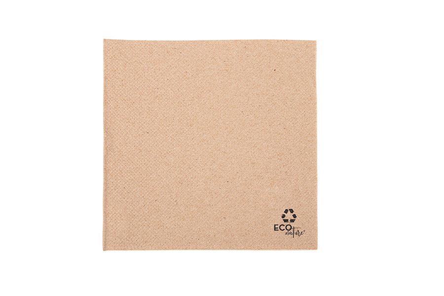 Servilletas Punta Punta 25x25cm Eco Nature, 50uds 28paq