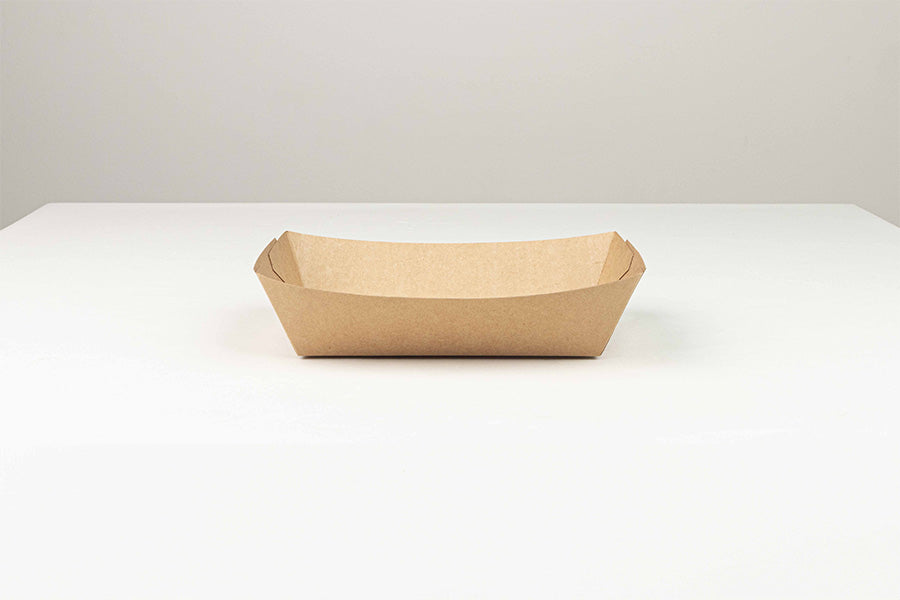 Barqueta Kraft Antigrasa 219x175x55mm (2pq x 150uds)