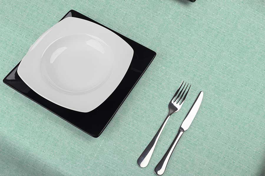 Mantel Air Soft 100x100cm Doblado 1/8 Deco. Capri Agua Marina, 100uds