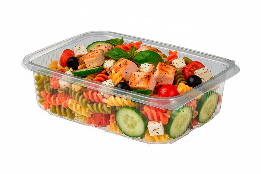 Envase Tapa Bisagra -PET- 1.500cc. (2pq. x 100ud.)