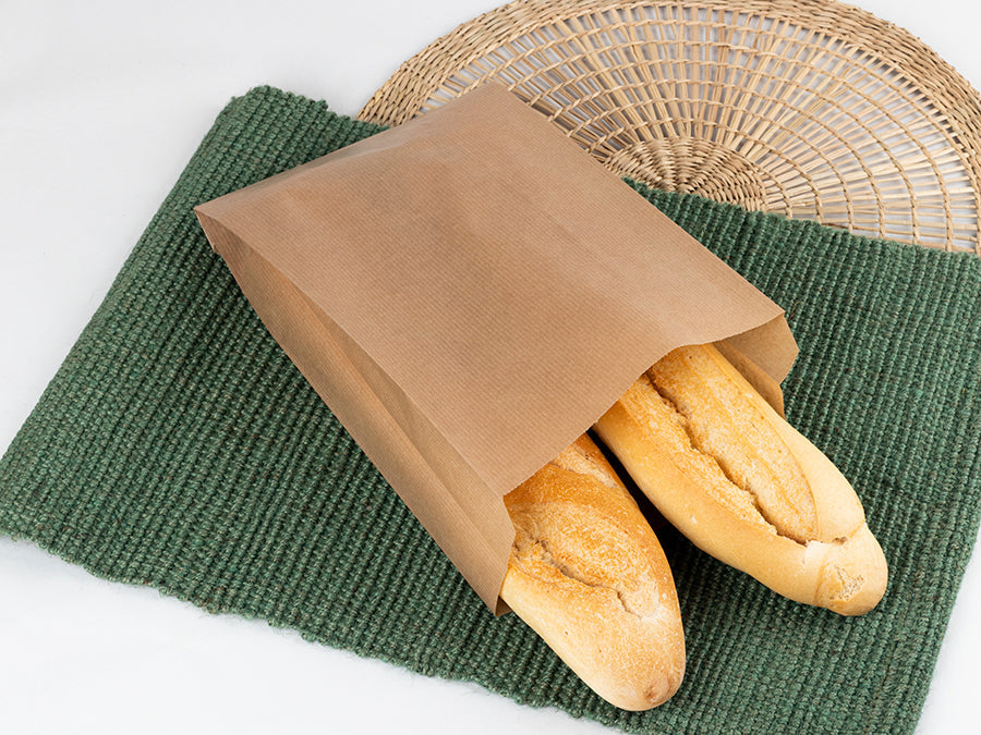 Bolsa Papel 18+10x32cm 40gr Kraft Verjurado, 1.000