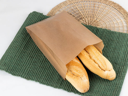 Bolsa Papel 18+10x32cm 40gr Kraft Verjurado, 1.000