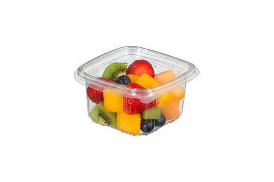 Envase tapa bisagra -Pet- 375cc 100uds
