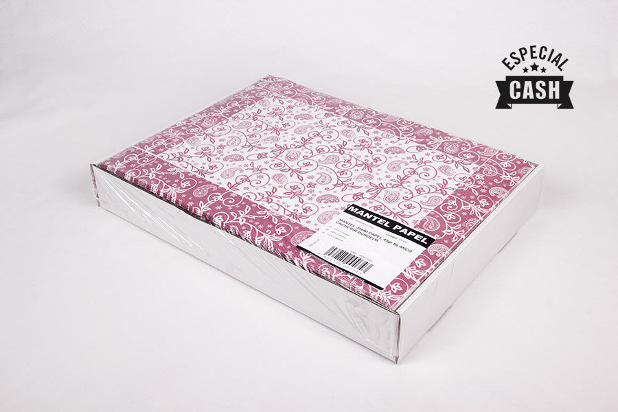 Mantel papel 30x40 Blanco 45gr Deco. Cachemir BU