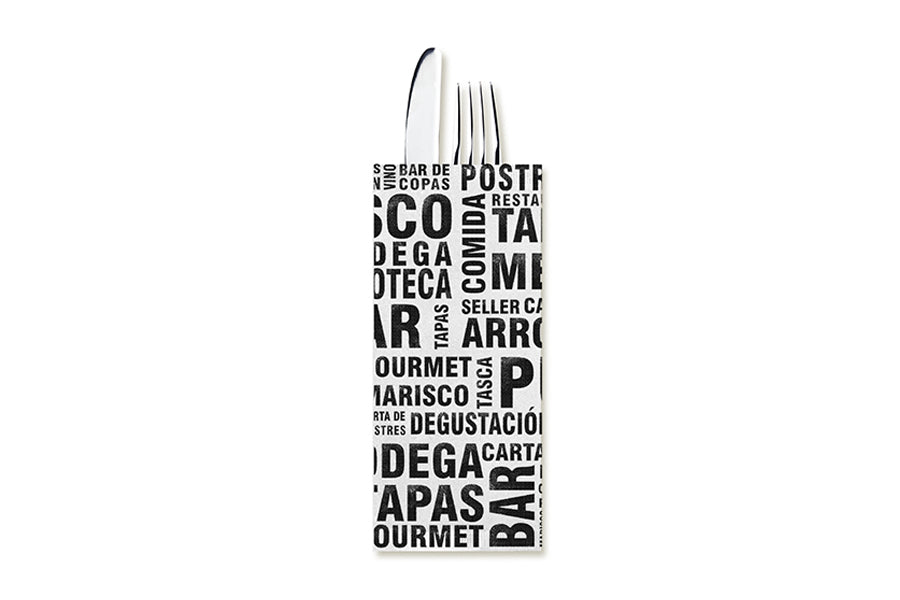 Sobre Papel Portacubiertos 11x25cm Gourmet (Con Se