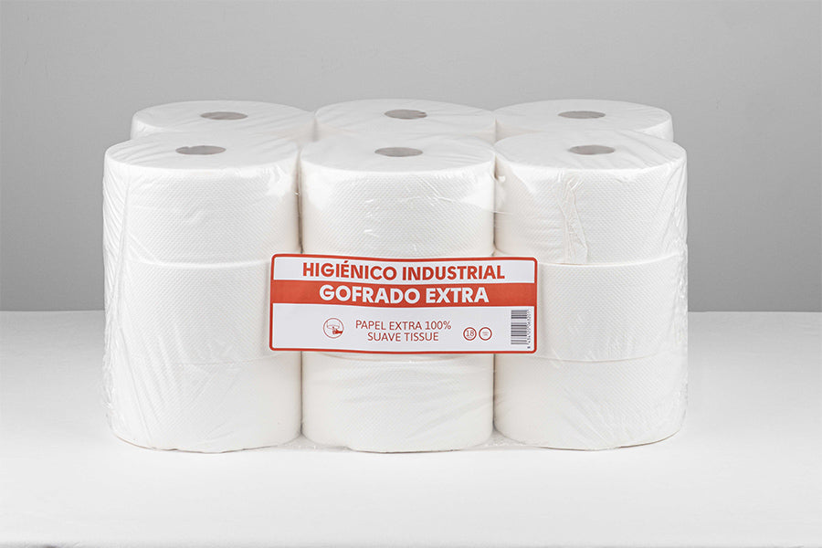 Higiénico Industrial Extra Gofrado 350gr, 18uds