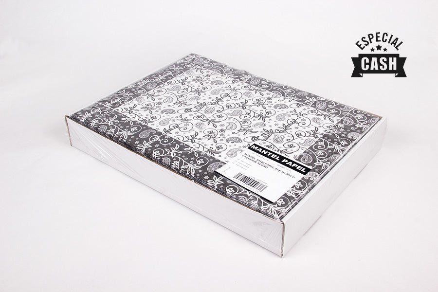 Mantel papel 30x40 Blanco 45gr Deco. Cachemir NE