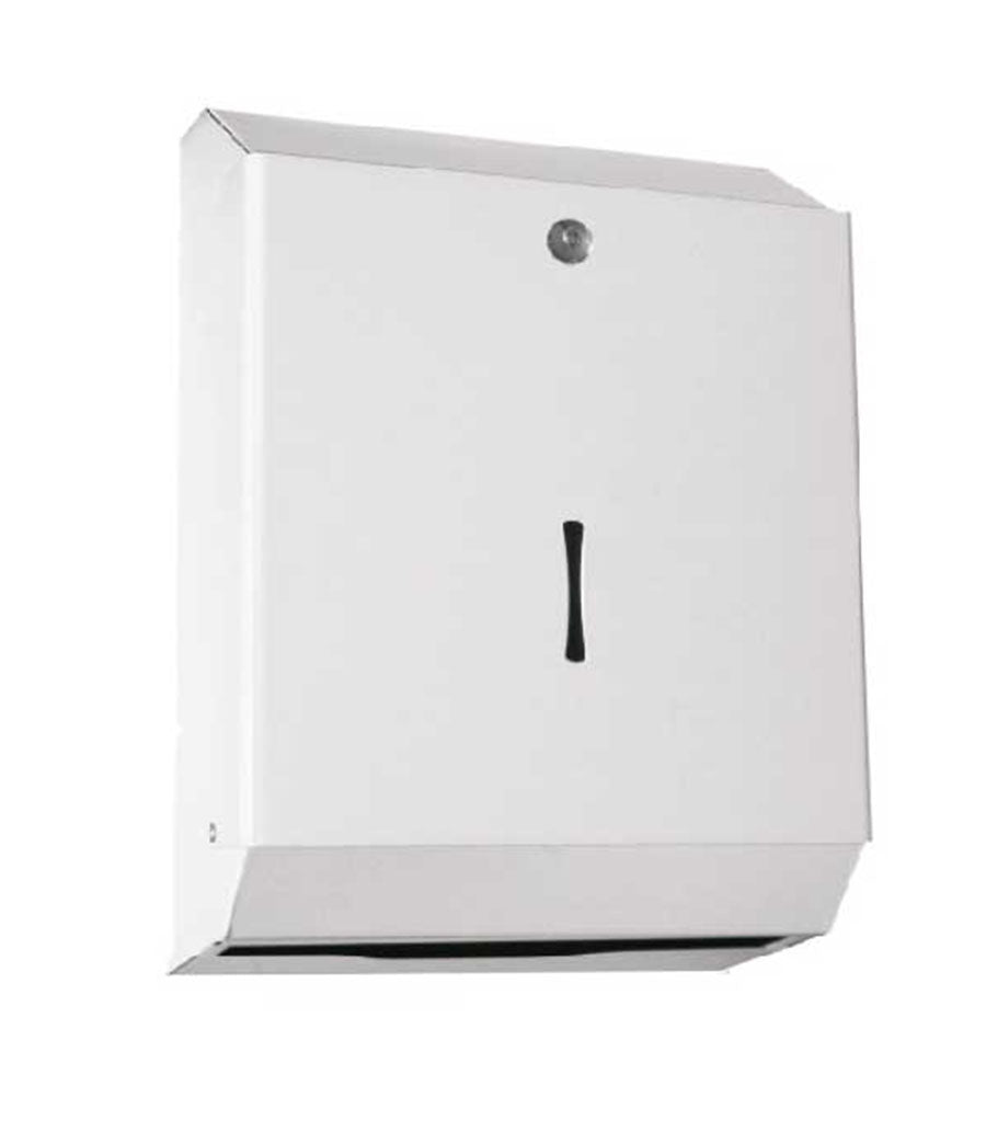 Disp. Portatoallas Acero Inoxidable Blanco