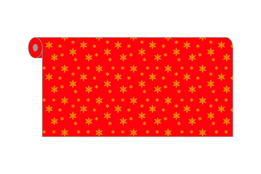 Rollo Novotex 1,20x50m Rojo Deco. Estrellas