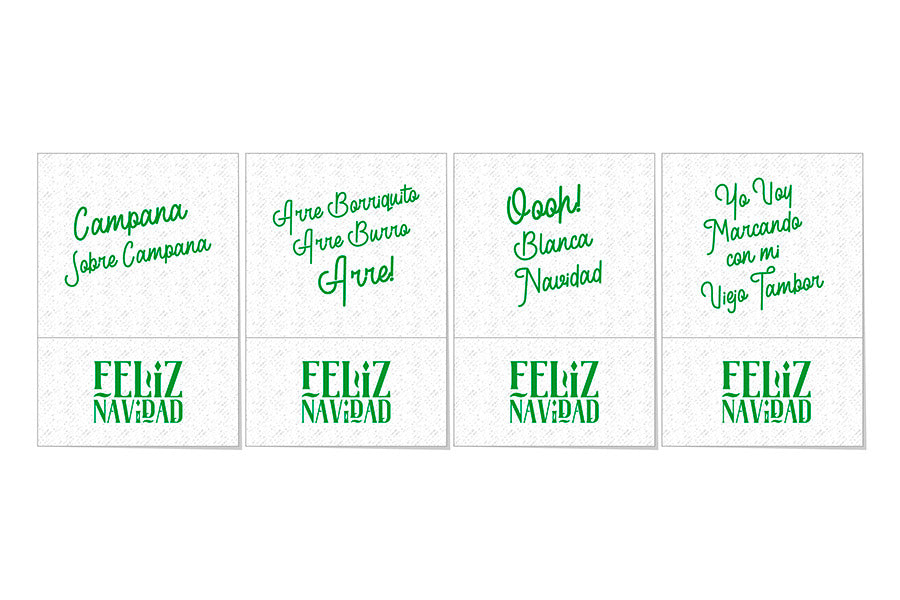 Servilletas Miniservis Sulfito 17x17cm Frases Navi
