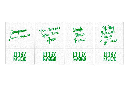 Servilletas Miniservis Sulfito 17x17cm Frases Navi