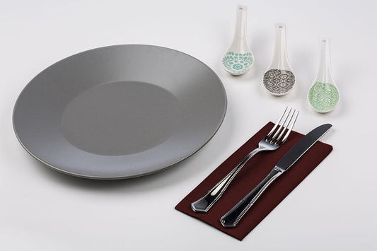 Servilleta PP 40x40 Pleg. 1/8 30ud Burdeos