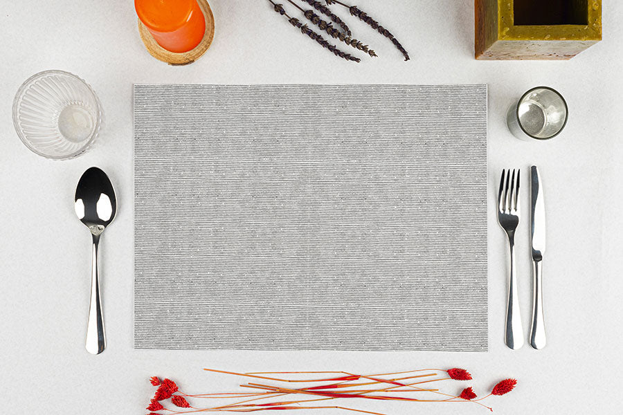 Mantel Cortado Bambulux 30x40cm Deco. Capri Gris, 250uds