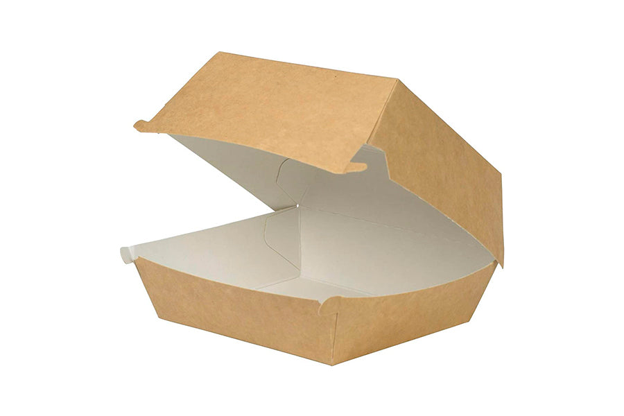 Envase Kraft Hamburguesa Pequeña, 50uds
