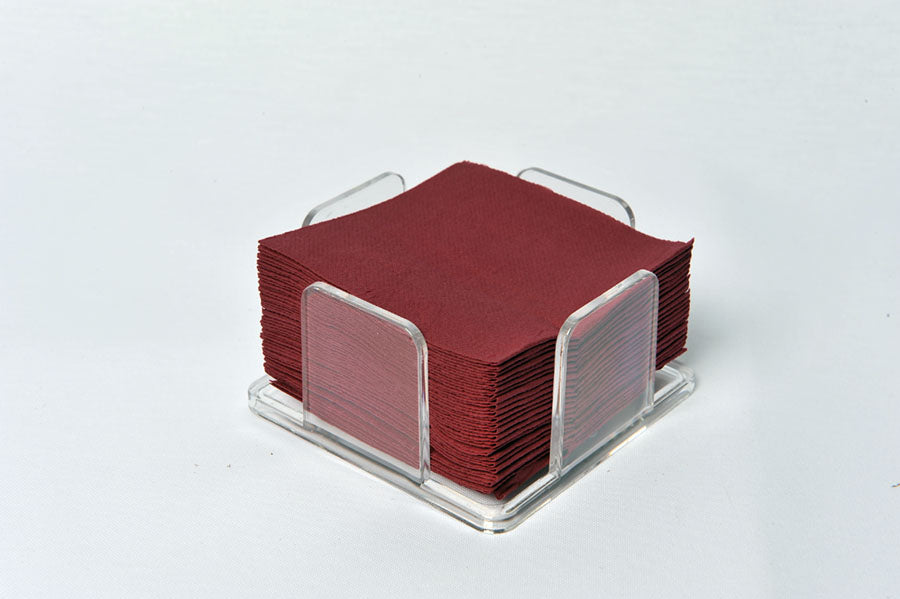 Servilletas 20x20 Punta-Punta 100ud. Burdeos