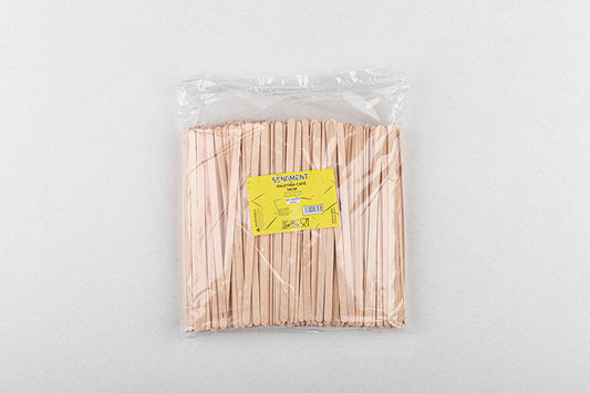 Paletina madera café 14cm Con Funda 500 uds