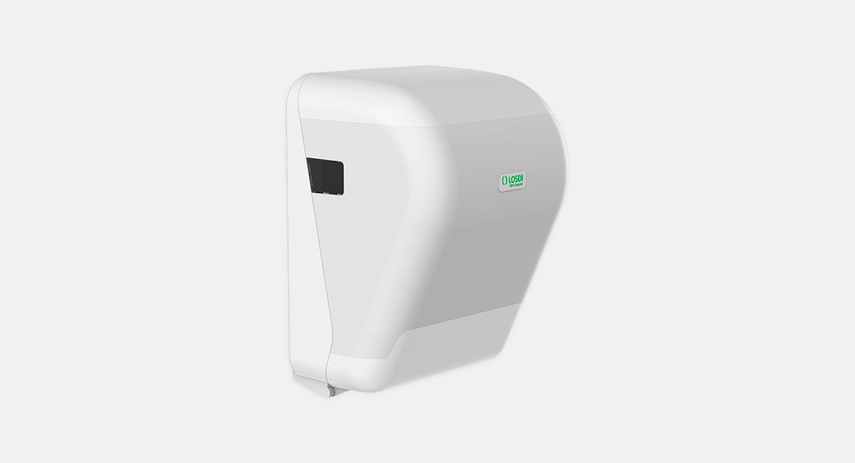 Dispensador Portatoallas Autocut Eco Luxe Blanco Plástico Reciclado Losdi