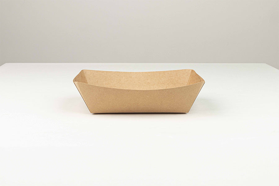 Barqueta Kraft Antigrasa 222x140x60mm (2pq x 150ud