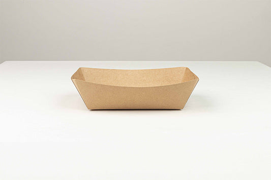 Barqueta Kraft Antigrasa 222x140x60mm (2pq x 150ud