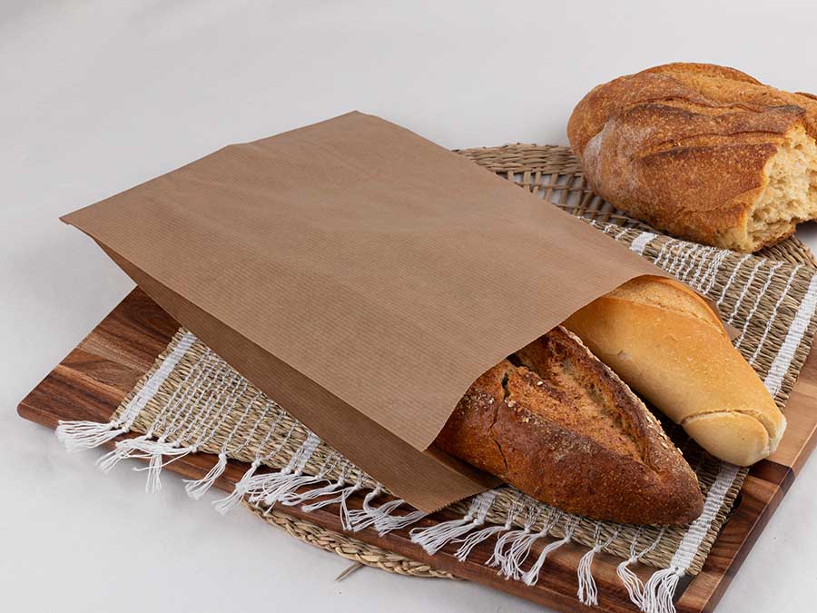 Bolsa Papel 22+12x36cm 40gr Kraft Verjurado, 1.000
