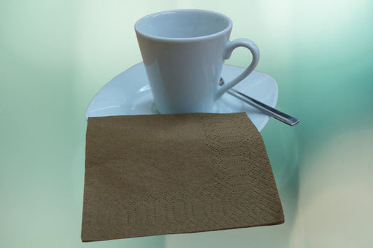 Servilletas 20x20 Cenefa 100ud Chocolate