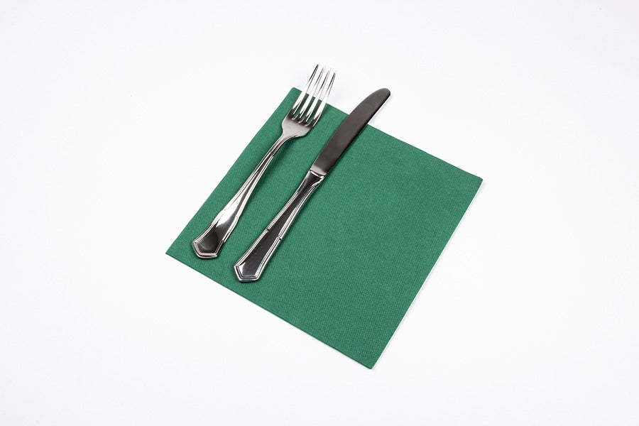 Servilleta 40x40 Punta Punta 50ud Verde