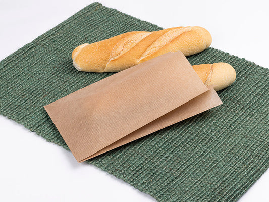 Bolsa Papel 14+7x24cm 35gr. Kraft Verjurado