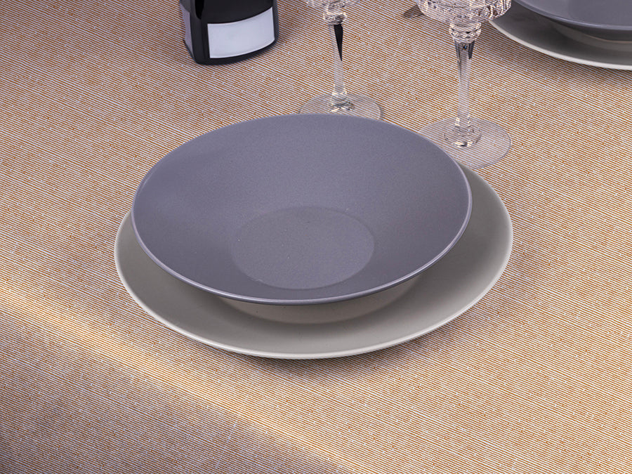 Mantel Cortado Bambulux 100x100cm Pleg. 1/8 Deco. Capri Terra, 100uds