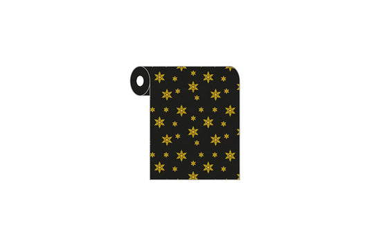 Rollo Novotex 0,40x48m Negro Deco. Estrellas
